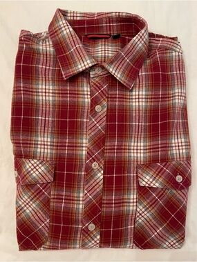 Men’s Plaid Flannel Botton Down Shirt Size 2XL